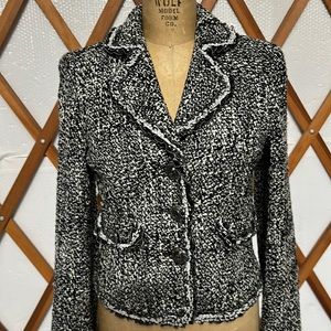 Cynthia Steffe black & white tweed jacket